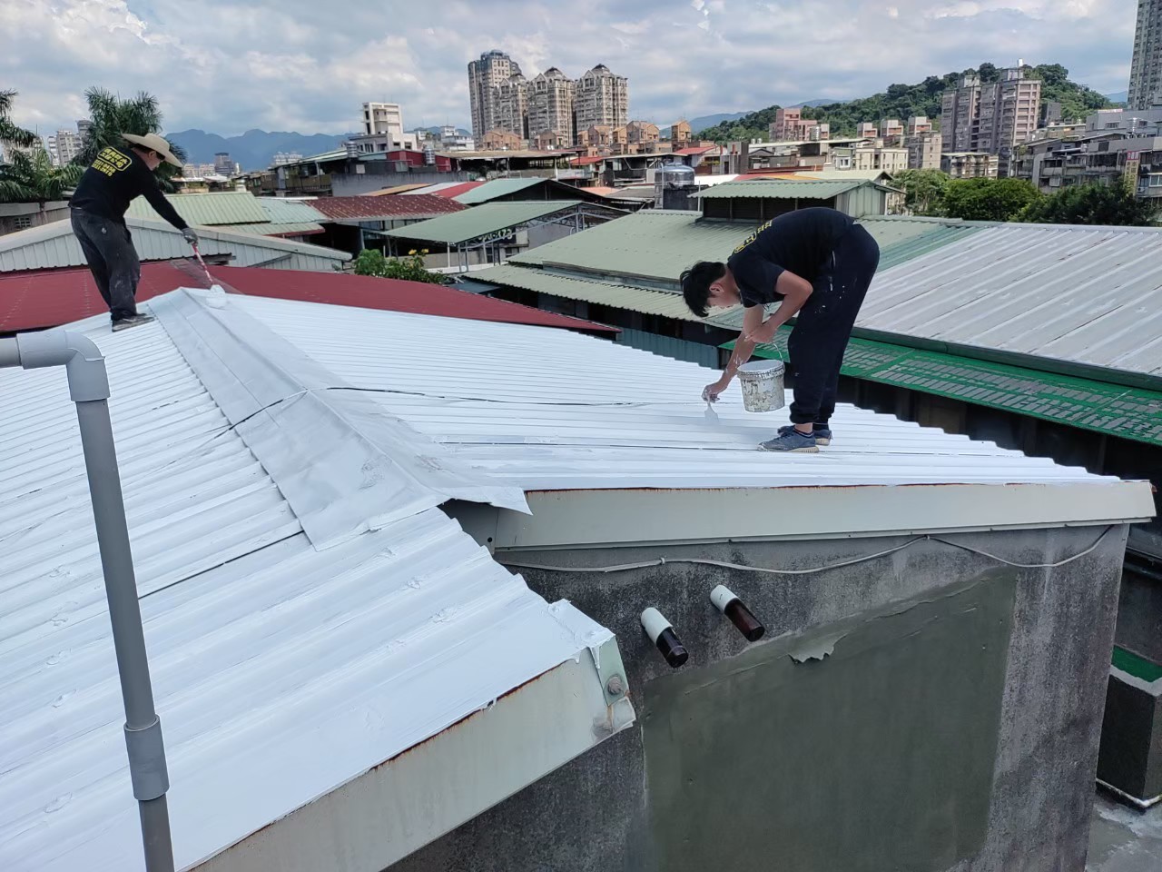 新北市中和區自強路 鐵皮屋頂防水